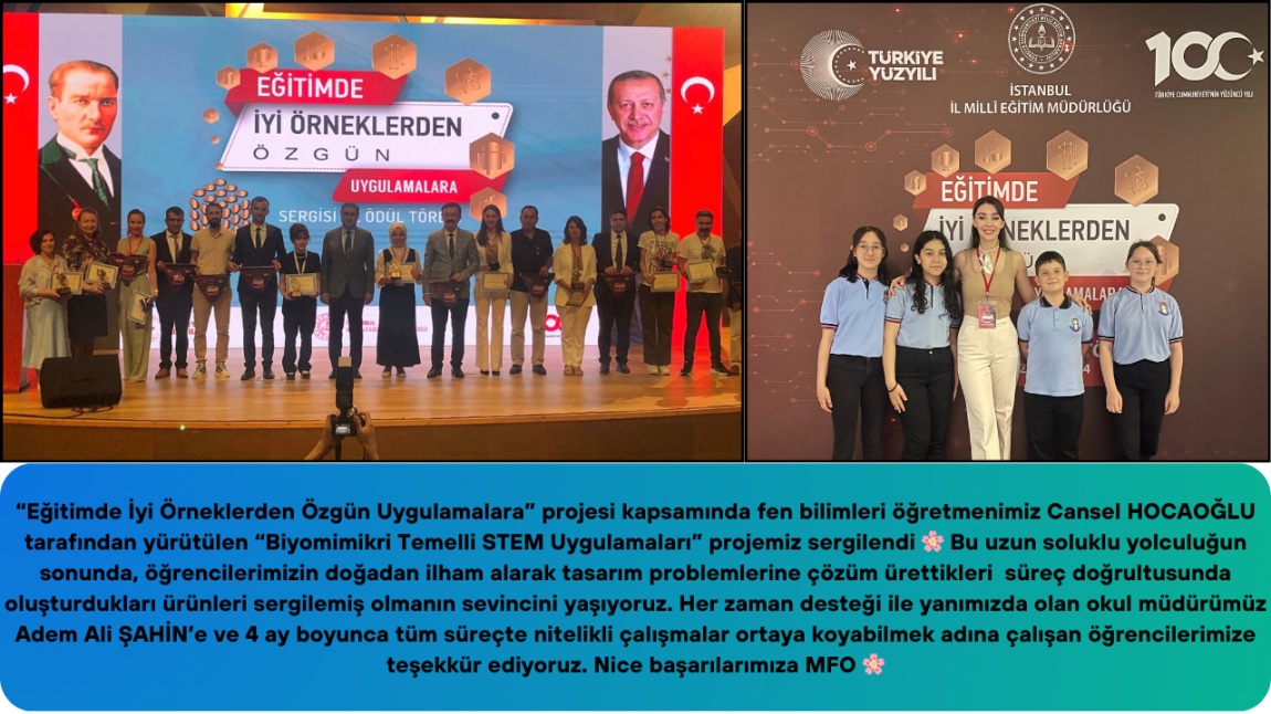 “Biyomimikri Temelli STEM Uygulamaları” Projemiz Sergilendi